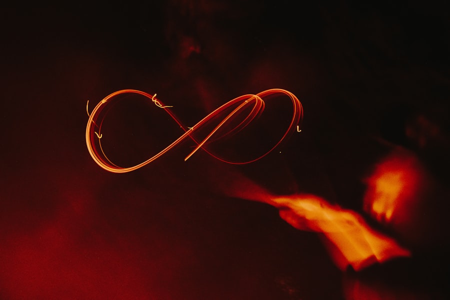 Brand logo in flames