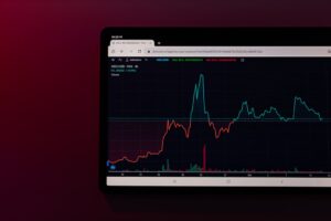 Photo Stock market graph, financial press releases